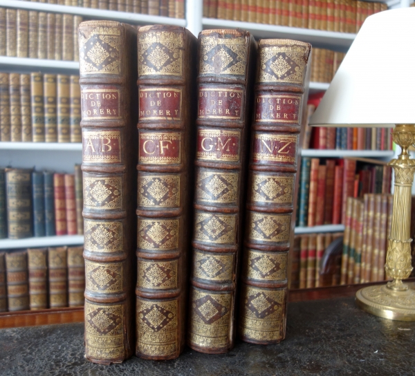 Moreri : historical dictionnary - 4 in-folio volumes, 1707 - early 18th century, Louis XIV period