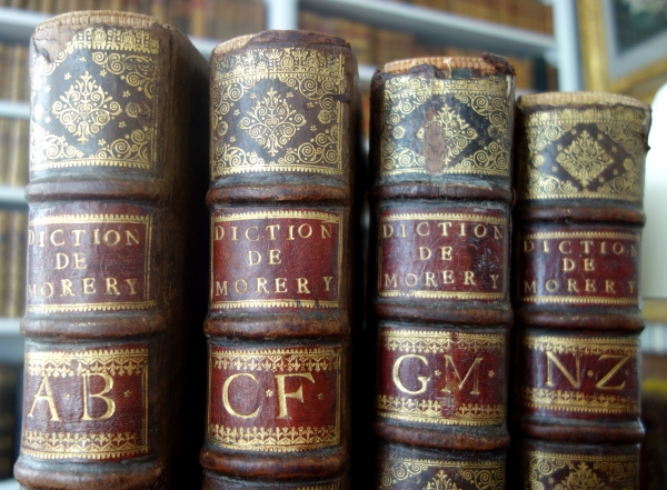 Moreri : historical dictionnary - 4 in-folio volumes, 1707 - early 18th century, Louis XIV period
