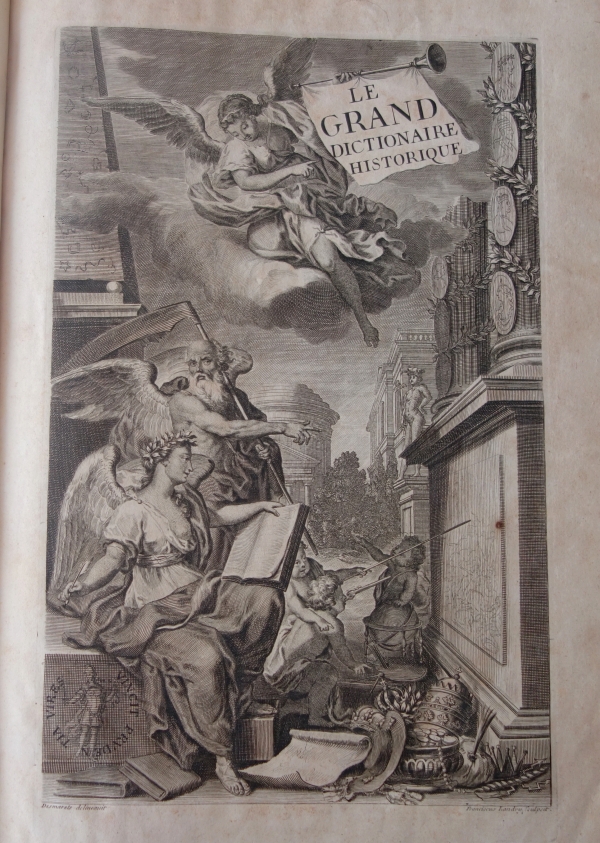 Dictionnaire historique Moreri 4 volumes in-folio édition de 1707 - époque Louis XIV