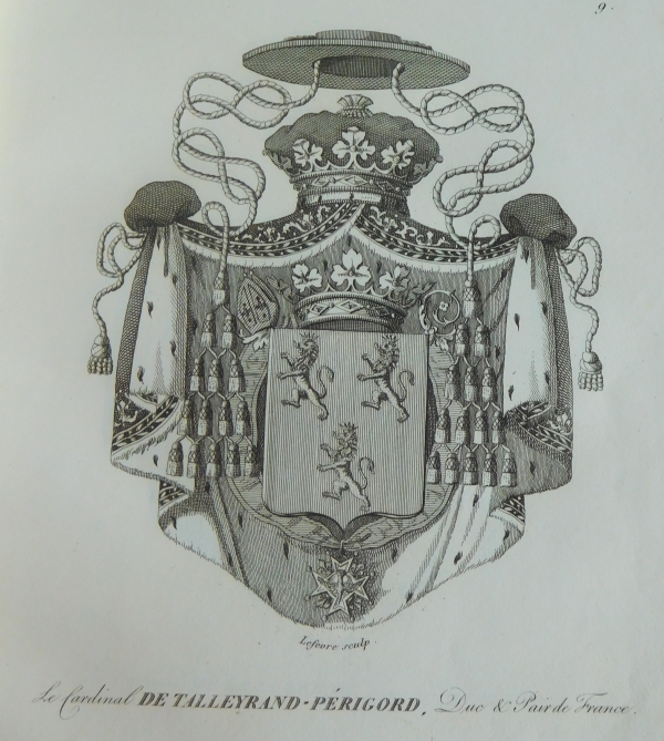 Noblesse Française - Armorial général de la Chambre des Pairs - 286 gravures d'armoiries - 1822