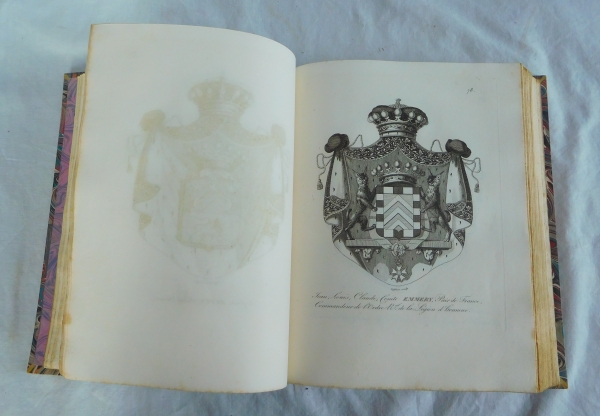 French nobility - General armorial of the Chamber of Peers - 286 coat of arms engravings - 1822