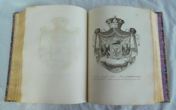 Noblesse Française - Armorial général de la Chambre des Pairs - 286 gravures d'armoiries - 1822