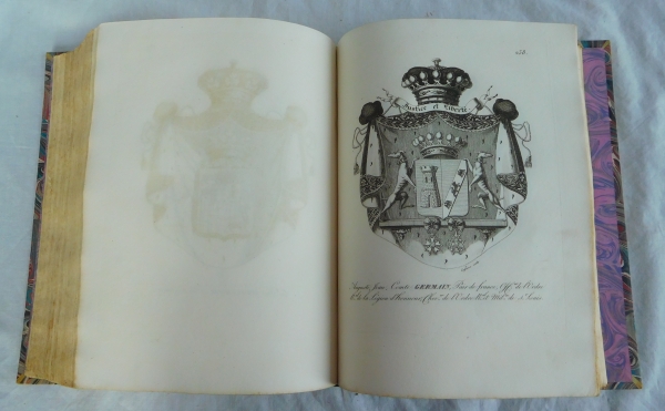 Noblesse Française - Armorial général de la Chambre des Pairs - 286 gravures d'armoiries - 1822