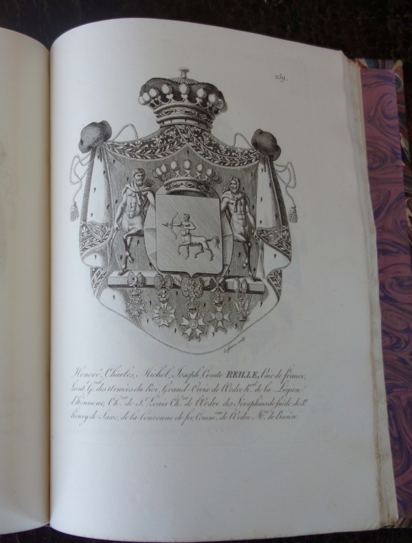 French nobility - General armorial of the Chamber of Peers - 286 coat of arms engravings - 1822