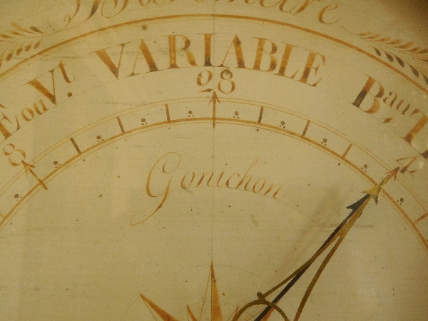 Gilt wood Empire barometer, french Royal coat of arms - circa 1815