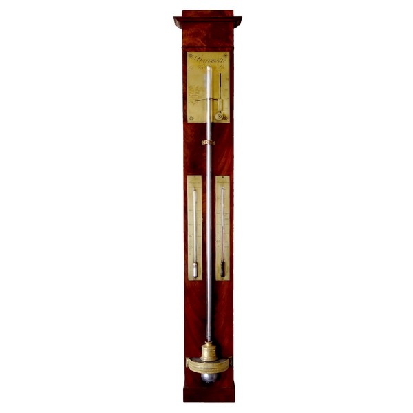 Mahogany Reaumur barometer, Restoration period, early 19th century circa 1820 - 1830