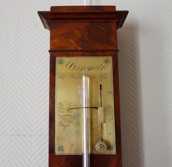 Mahogany Reaumur barometer, Restoration period, early 19th century circa 1820 - 1830