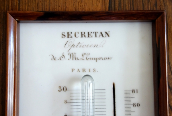 Mahogany Reaumur barometer, 19th century circa 1860