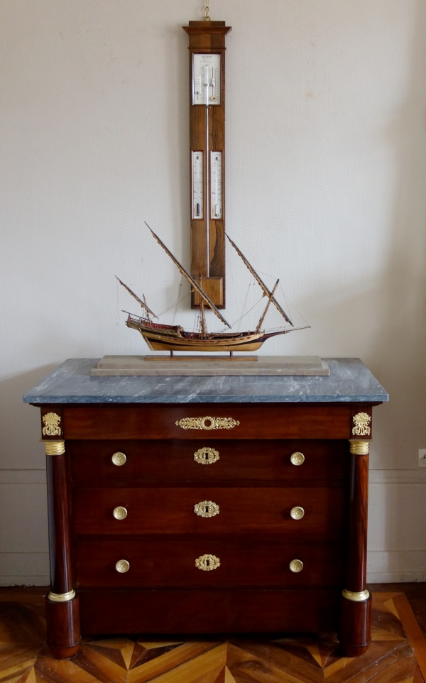 Mahogany Reaumur barometer, 19th century circa 1860