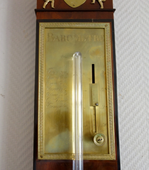 Mahogany Reaumur barometer, Restoration period, early 19th century circa 1820 - 1830