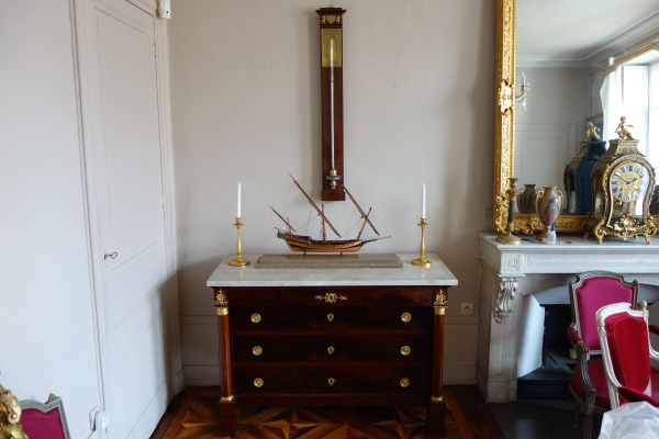 Mahogany Reaumur barometer, Restoration period, early 19th century circa 1820 - 1830