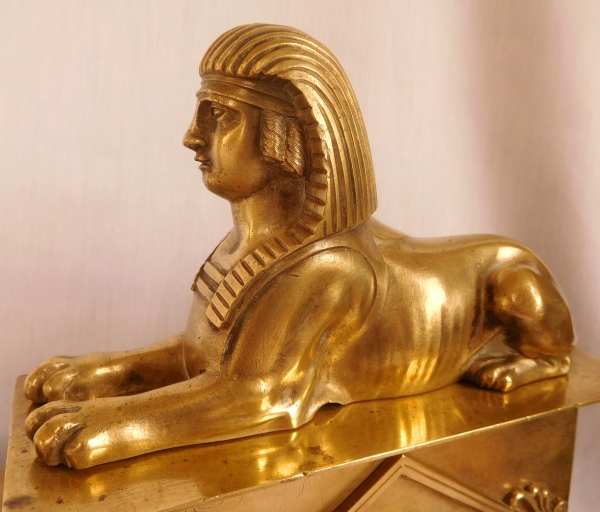 Empire ormolu mantel bar, France, early 19th century - sphinxes decoration