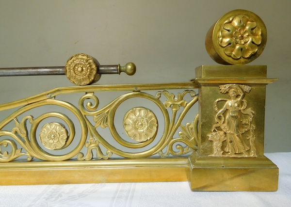 Empire ormolu mantel bar, mercury gilt bronze (ormolu), early 19th century