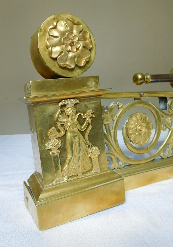 Empire ormolu mantel bar, mercury gilt bronze (ormolu), early 19th century