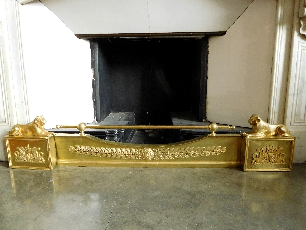 Empire ormolu mantel bar, mercury gilt bronze (ormolu) - France, early 19th century