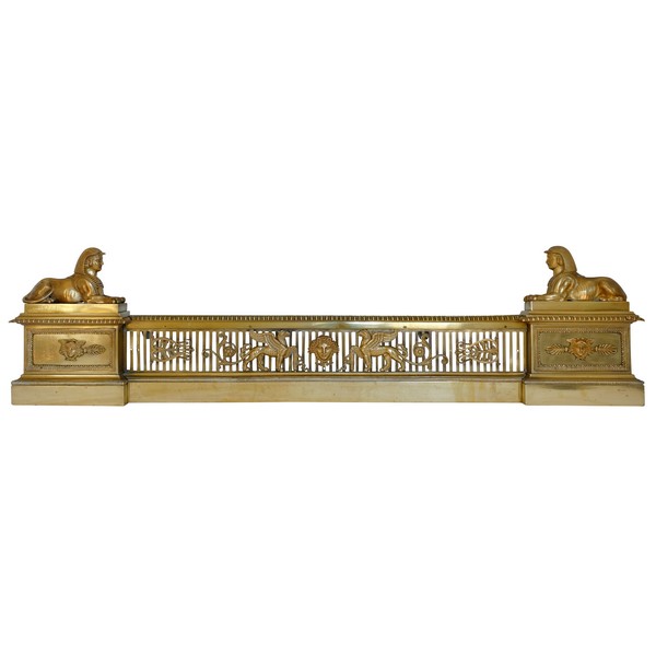 Empire ormolu mantel bar, France, early 19th century - sphinxes decoration