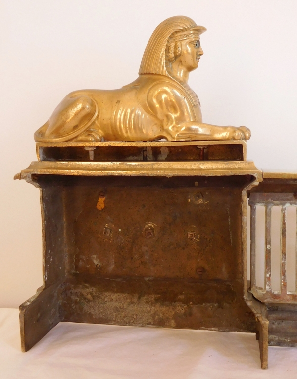 Empire ormolu mantel bar, France, early 19th century - sphinxes decoration