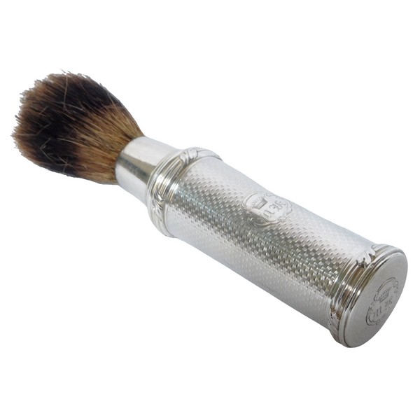 19th century sterling silver shaving brush, crown of count, Napoleon III period