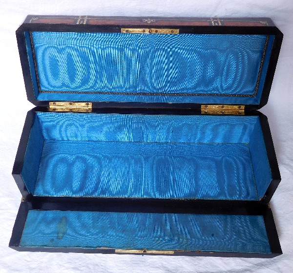 19th century jewelry / gloves marquetry box, Napoleon III period