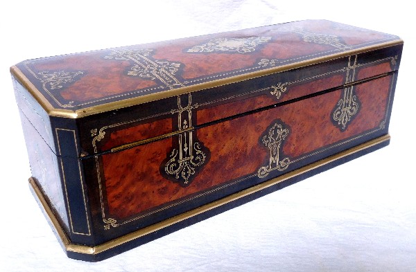 19th century jewelry / gloves marquetry box, Napoleon III period