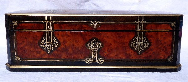 19th century jewelry / gloves marquetry box, Napoleon III period