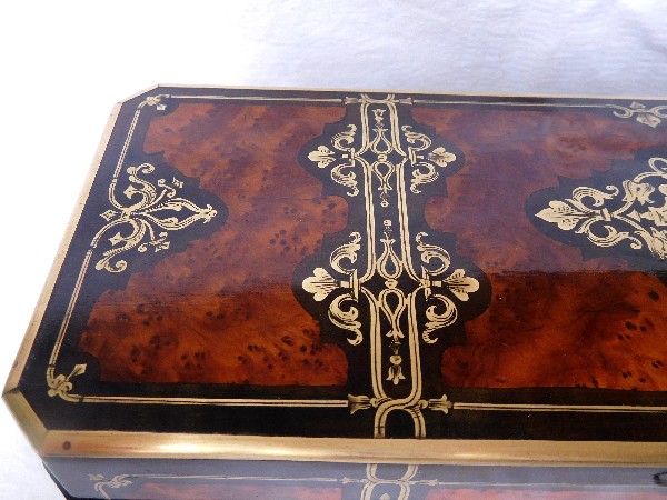 19th century jewelry / gloves marquetry box, Napoleon III period