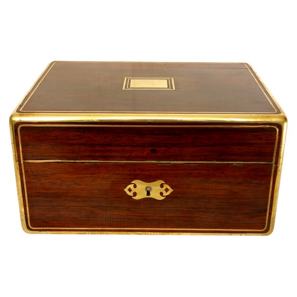 Mahogany veneered jewellery box, Napoleon III production, 19th century circa 1840 - 1850