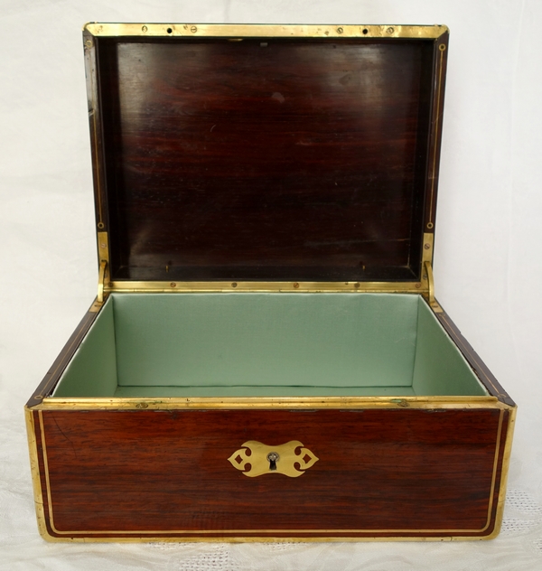 Mahogany veneered jewellery box, Napoleon III production, 19th century circa 1840 - 1850