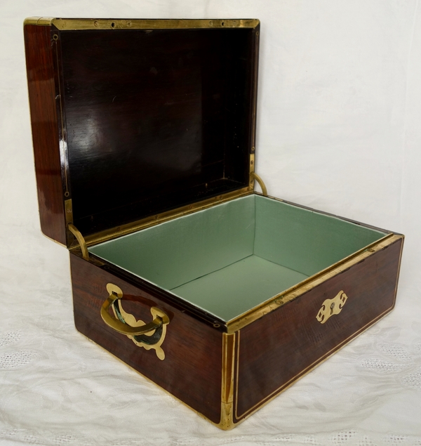 Mahogany veneered jewellery box, Napoleon III production, 19th century circa 1840 - 1850