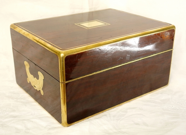 Mahogany veneered jewellery box, Napoleon III production, 19th century circa 1840 - 1850