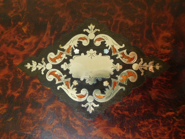 French gambling marquetry box, Napoleon III period (19th century)