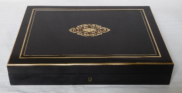 French gambling marquetry box, Napoleon III period - 19th century