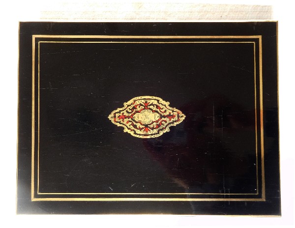 French gambling marquetry box, Napoleon III period - 19th century