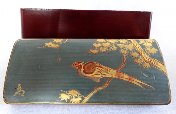 Japanese lacquered wood box, late 19th century - Meiji period