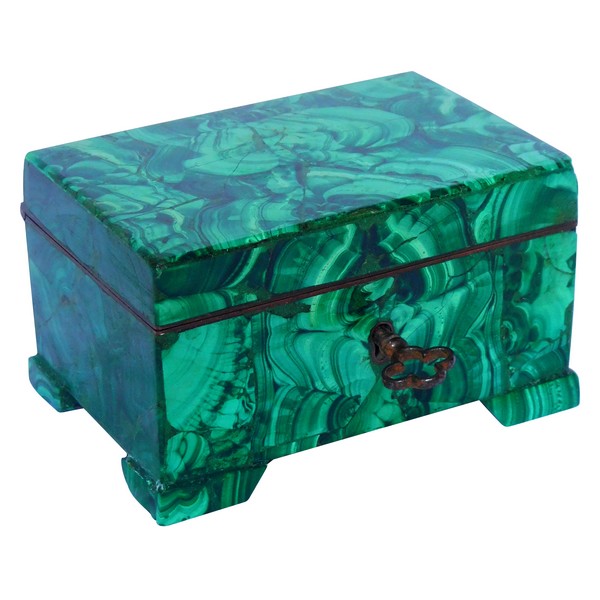 Boîte coffret en malachite et bronze, Russie, époque XIXe