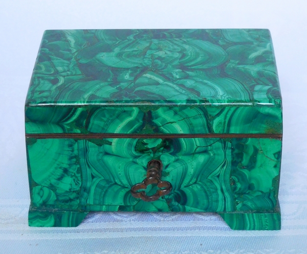 Boîte coffret en malachite et bronze, Russie, époque XIXe