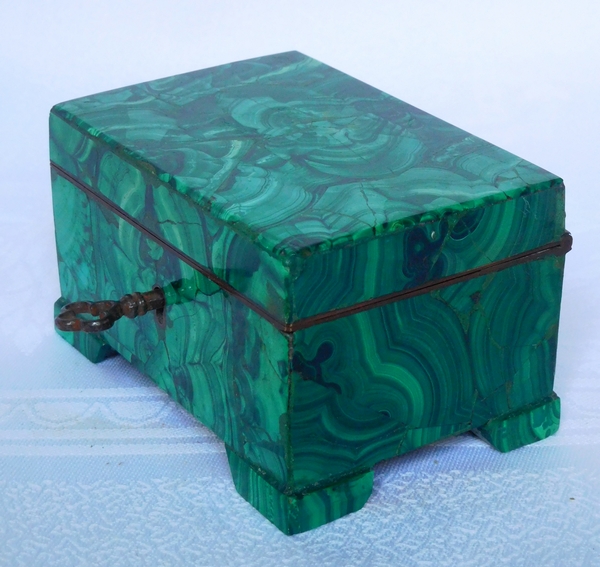 Boîte coffret en malachite et bronze, Russie, époque XIXe