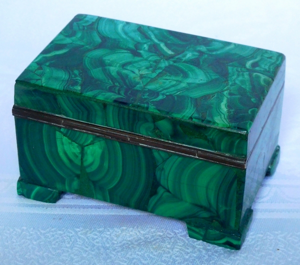 Boîte coffret en malachite et bronze, Russie, époque XIXe