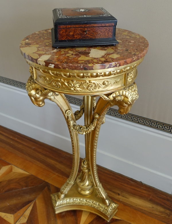 Boite / cassette / coffret à bijoux d'époque Napoléon III en marqueterie