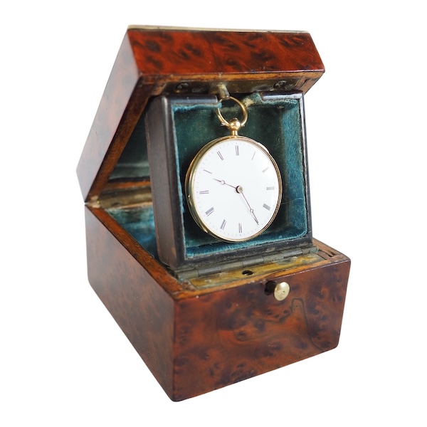 Boite porte montre d'époque Napoléon III en marqueterie
