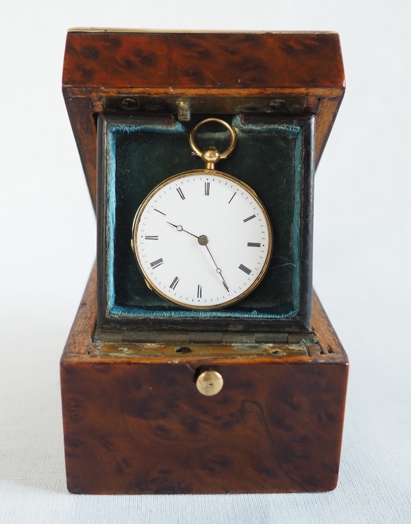 Boite porte montre d'époque Napoléon III en marqueterie