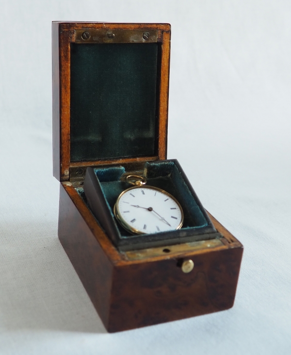 Boite porte montre d'époque Napoléon III en marqueterie
