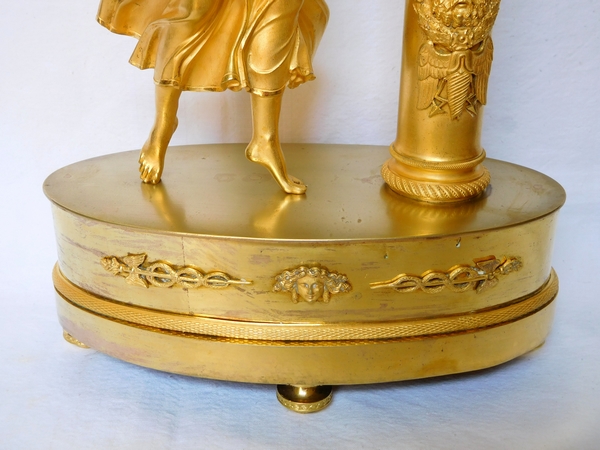 Empire decorative ormolu sculpture : muse playing music for Jupiter