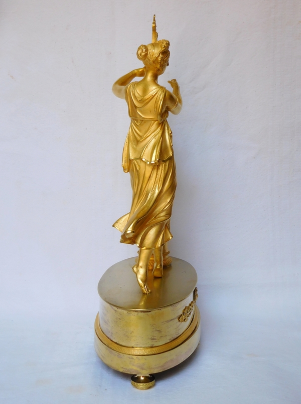 Empire decorative ormolu sculpture : muse playing music for Jupiter
