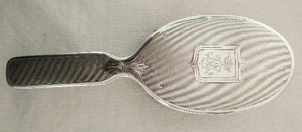 Sterling silver hairbrush, Marquis crown, Doutre-Roussel