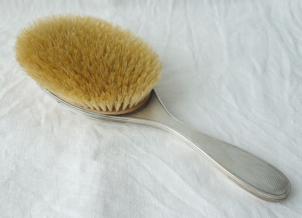 Sterling silver hairbrush, Count crown, LB monogram