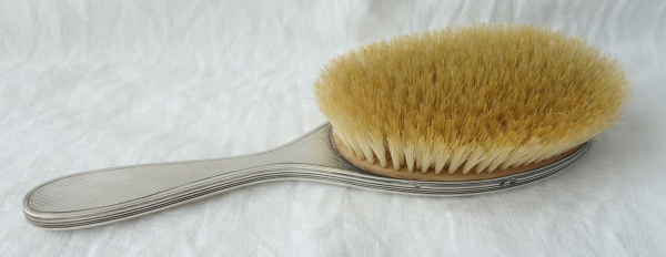 Sterling silver hairbrush, Count crown, LB monogram