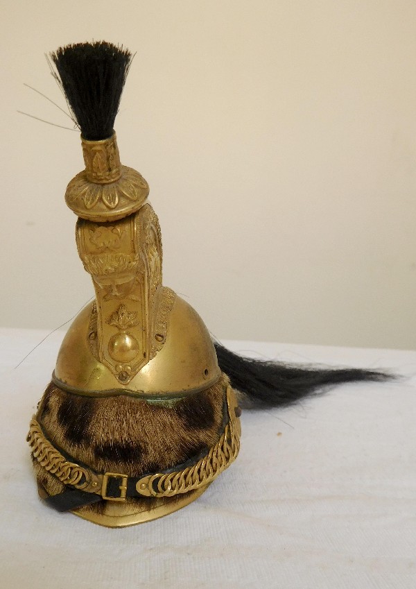 Rare casque miniature Officier Dragons modèle 1858 - Second Empire