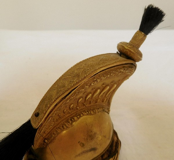 Rare miniature helmet - Dragons Officer 1858 model - French Second Empire Rare miniature helmet - Dragons Officer 1858 model - French Second Empire 