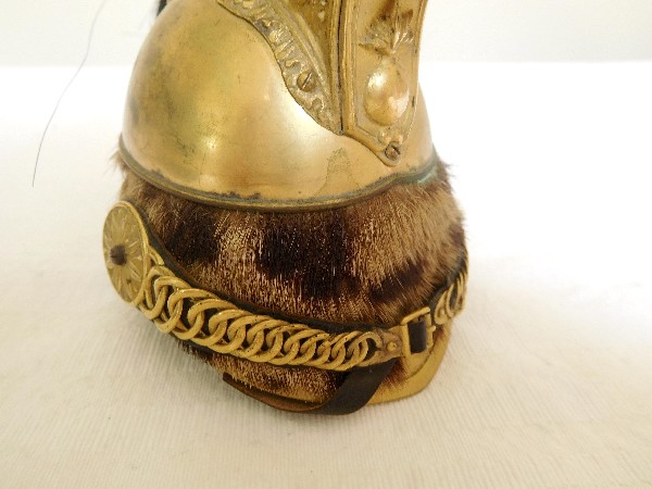 Rare casque miniature Officier Dragons modèle 1858 - Second Empire